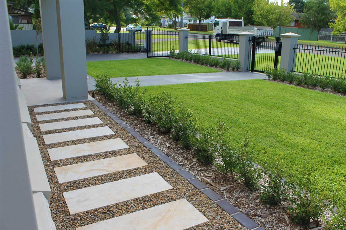 Landscaping Emu Plains Lawn Paved Pathway Driveway