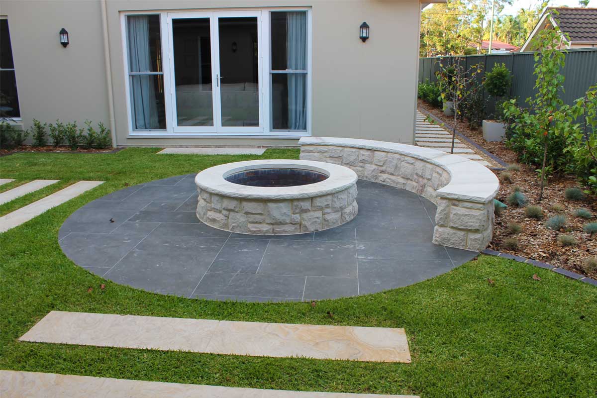 Landscaping Emu Plains Fire Pit Garden Paved Paths