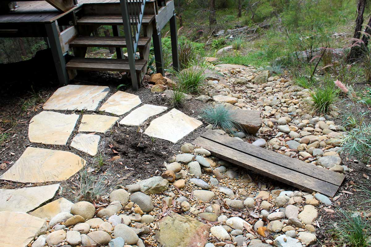 Blaxland Landscaping Pebble River Bed