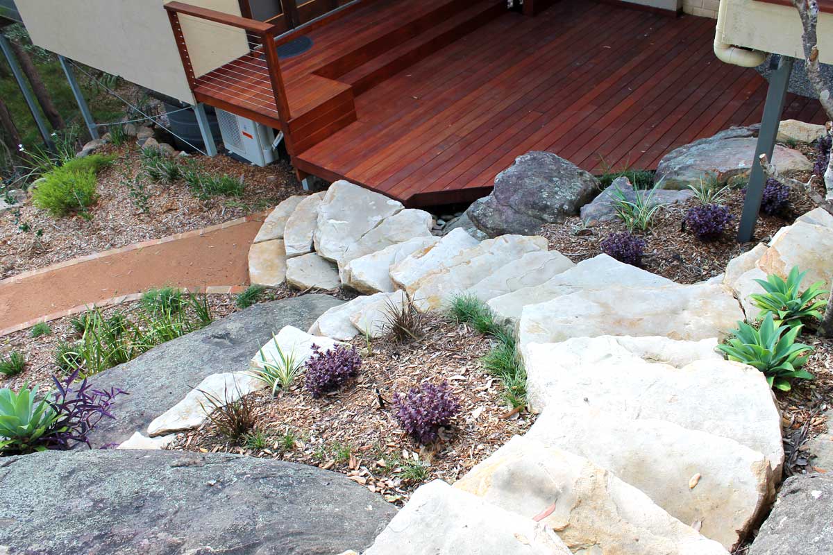 Blaxland Landscaping Sandstone Path Patio Area