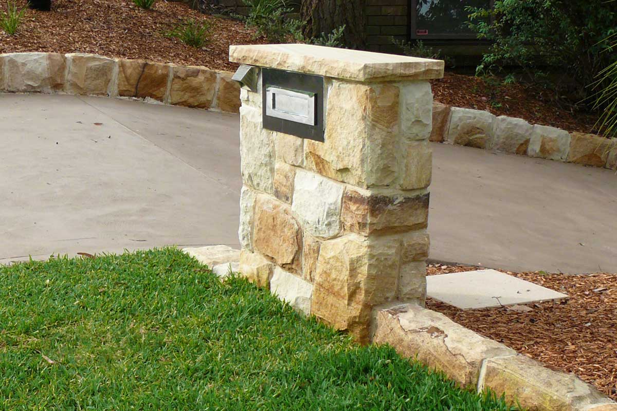 Landscaping Leonay Sawn Sandstone Letterbox
