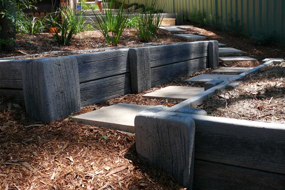 Landscaping Leonay Concrete Sleeper Veggie Garden