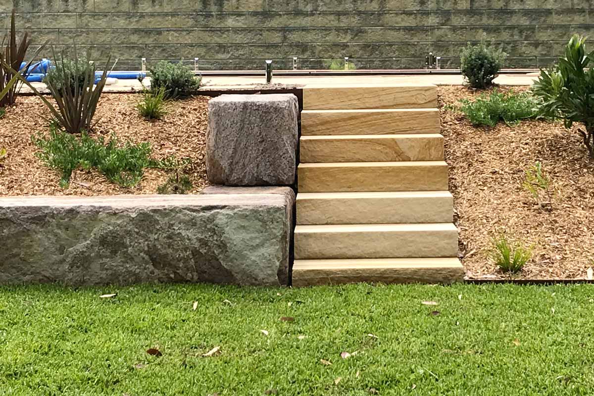 Landscaping Retaining Walls Sandstone Log Wall