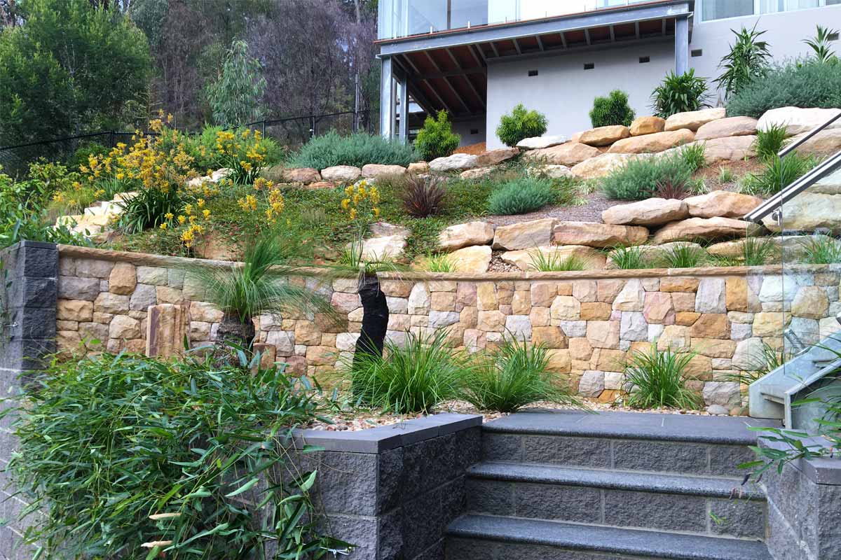 Landscaping Retaining Walls Sandstone Boulder