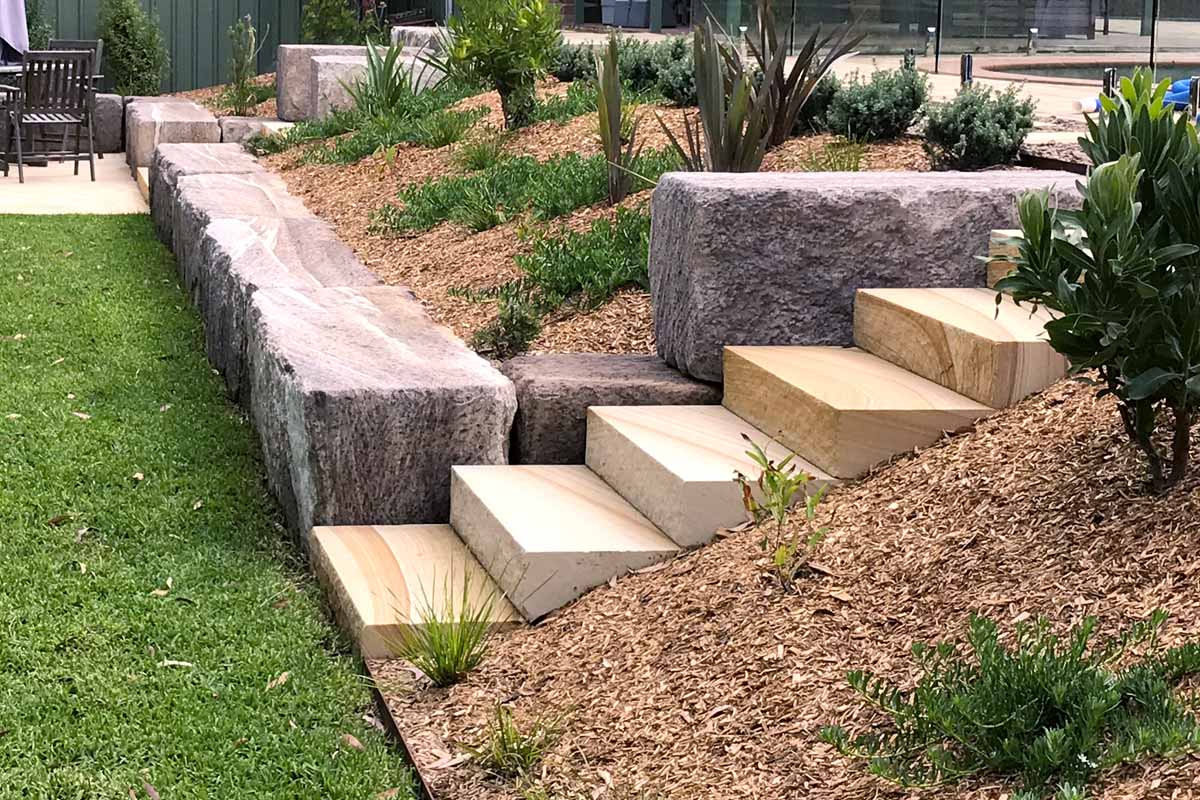 Landscaping Retaining Walls Sandstone Log