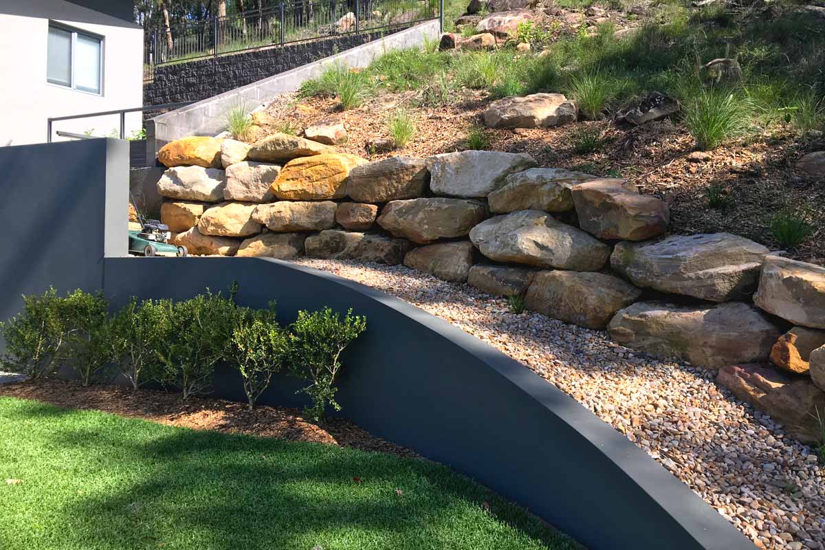 Landscaping Retaining Walls Sandstone Boulders