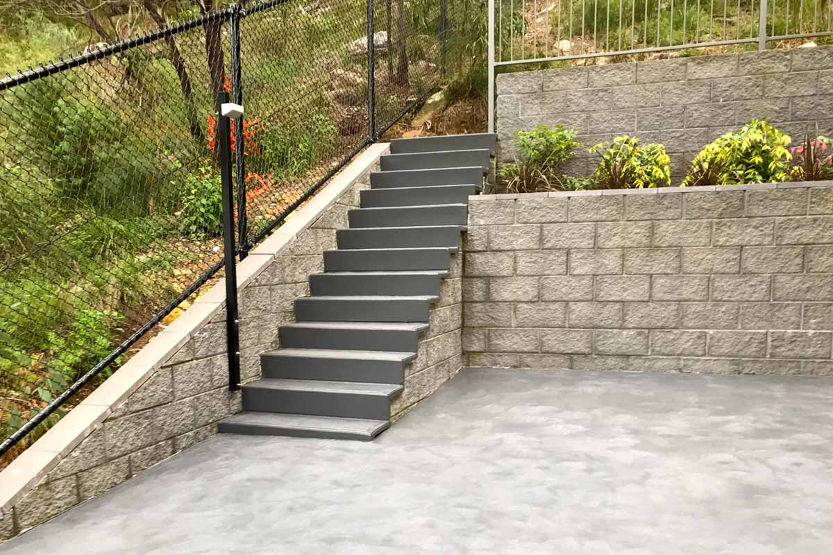 Landscaping Stairs Concrete Formal Stairs